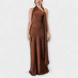Azura - Elegancka Maxi Sukienka z Satyny