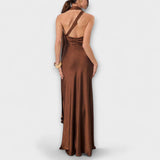 Azura - Elegancka Maxi Sukienka z Satyny