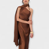 Azura - Elegancka Maxi Sukienka z Satyny