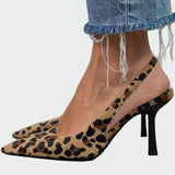 Anna Eleganckie Sandały Slingback na Wysokim Obcasie