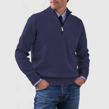 Tomáš – Męski Sweter z Polo Zippem