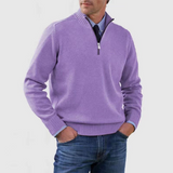 Tomáš – Męski Sweter z Polo Zippem
