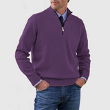 Tomáš – Męski Sweter z Polo Zippem