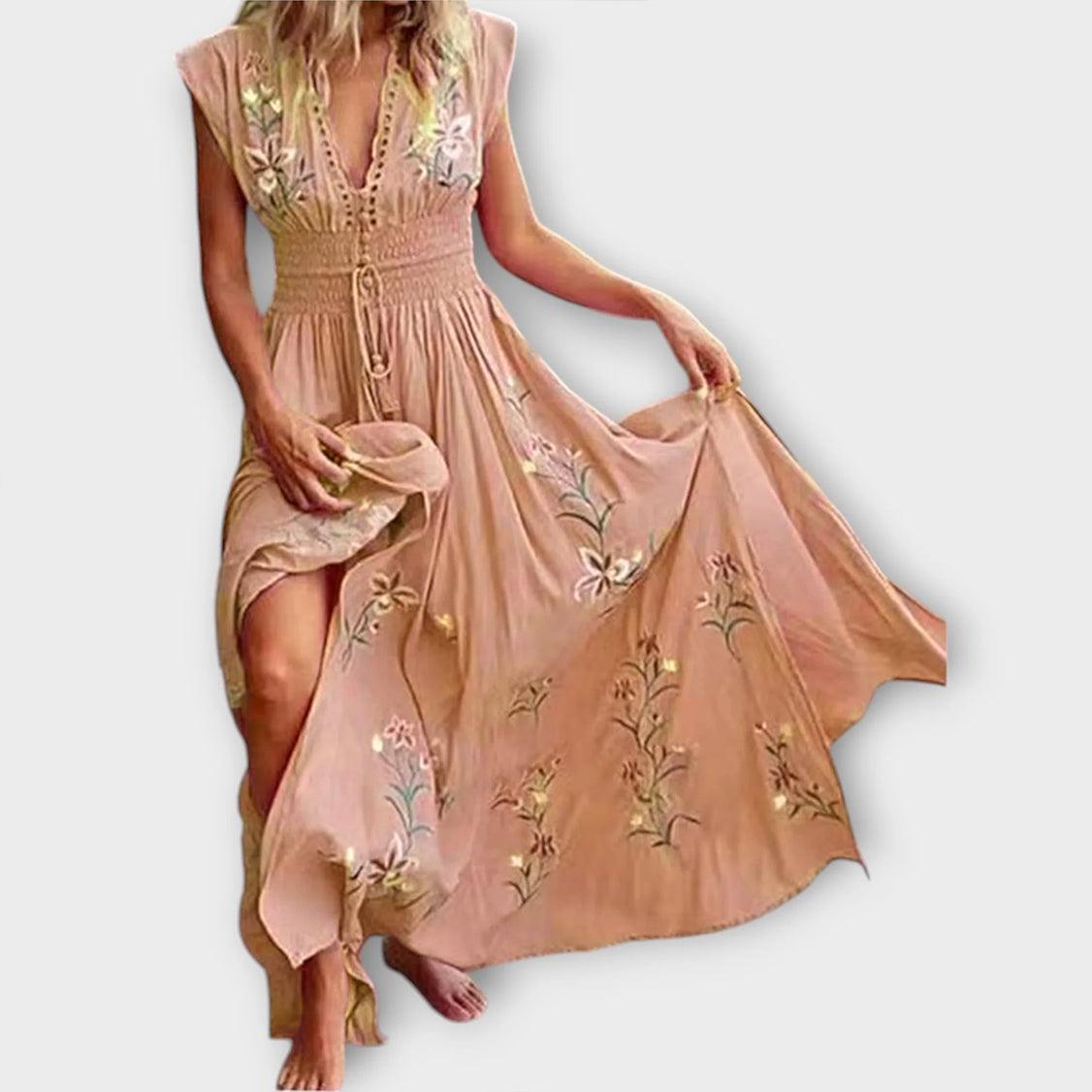 Felizia – Boho sukienka z czarującym haftem