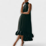 Emilia - Elegancka Sukienka z Falbankami