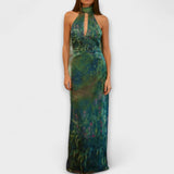 Maisie - Sukienka maxi z nadrukiem "Iris" Monet
