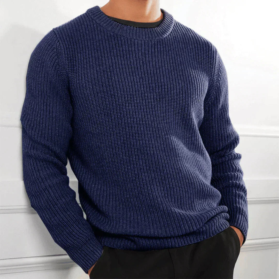 Matěj – Stylowy Sweter z Okrągłym Dekoltem dla Mężczyzn