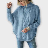 Elysian - Sweter pleciony z wzorem w warkocze
