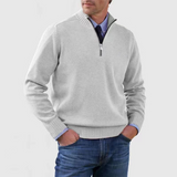 Tomáš – Męski Sweter z Polo Zippem