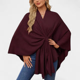 Daniela – Eleganta, gaisīga pončo blūze ar mezglu