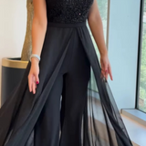 Katerina - Stylowy bezrękawowy kombinezon