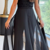 Katerina - Stylowy bezrękawowy kombinezon