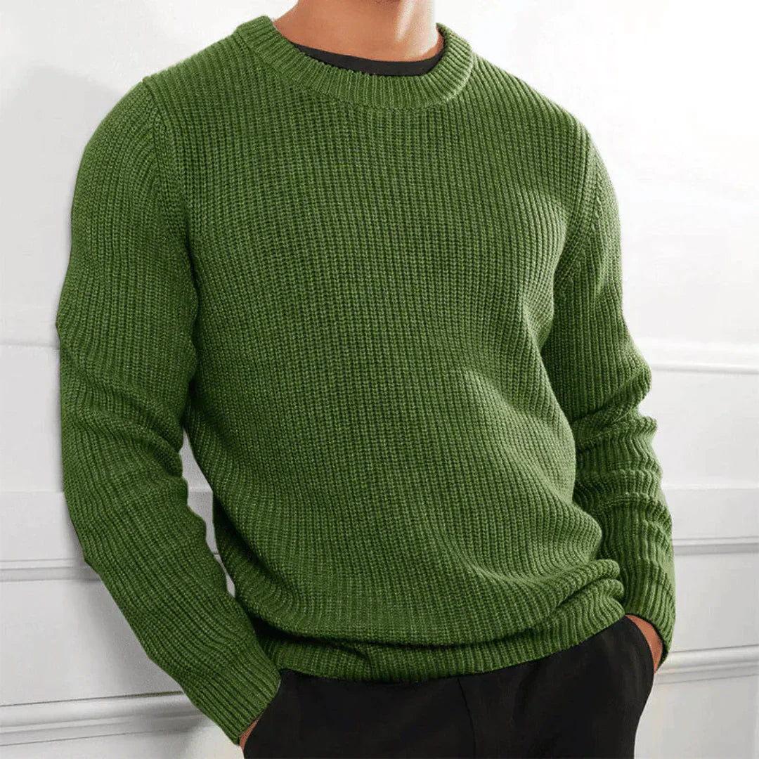 Matěj – Stylowy Sweter z Okrągłym Dekoltem dla Mężczyzn