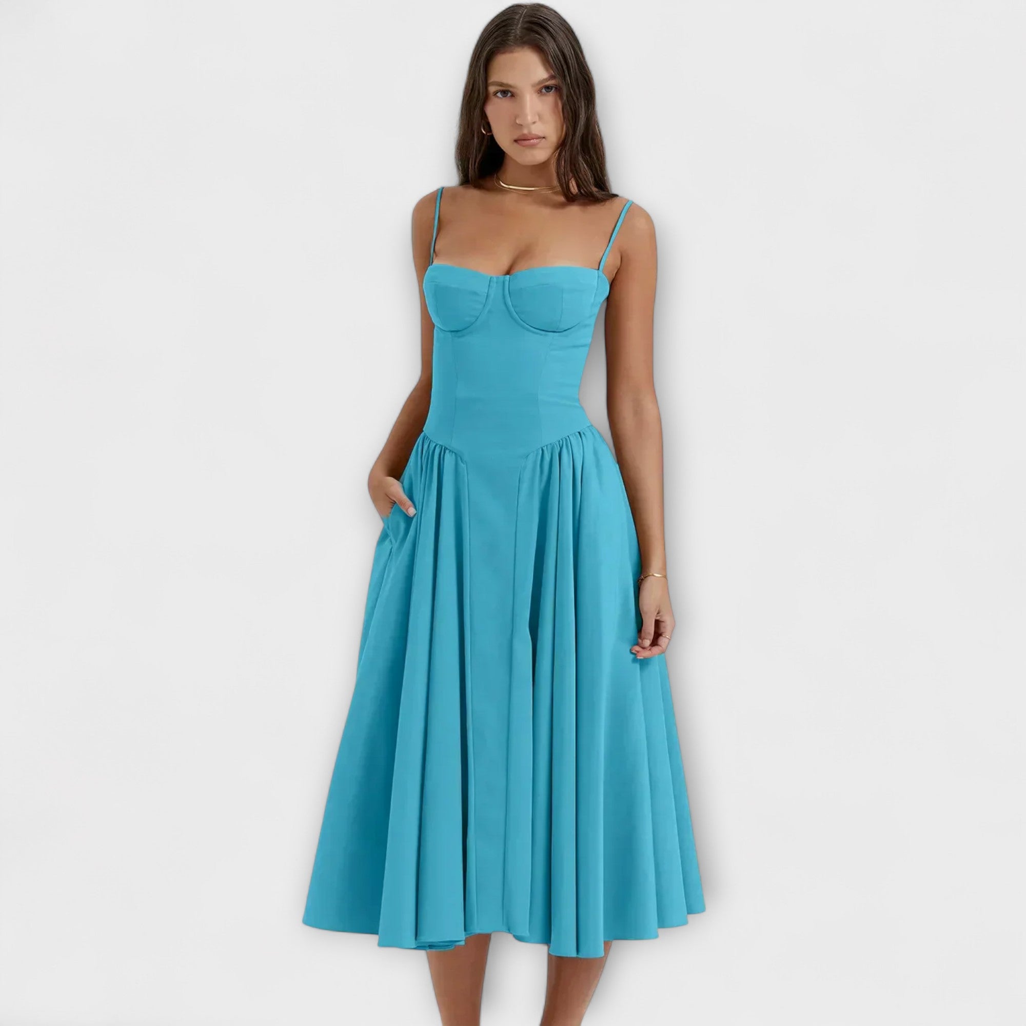 Rosalie - Elegancka sukienka koronkowa bez rękawów