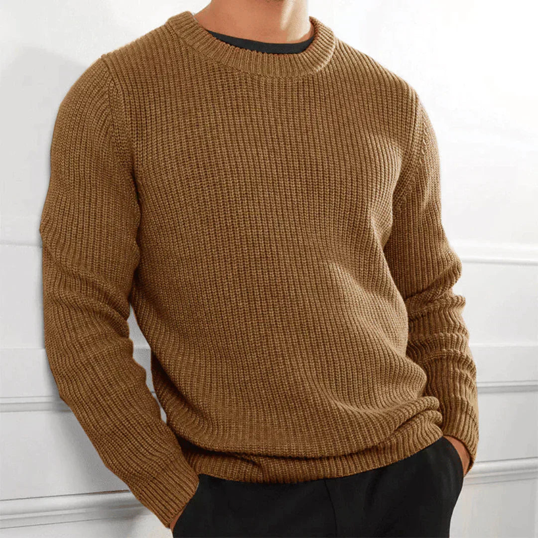 Matěj – Stylowy Sweter z Okrągłym Dekoltem dla Mężczyzn