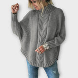 Elysian - Sweter pleciony z wzorem w warkocze