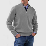 Tomáš – Męski Sweter z Polo Zippem