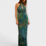 Maisie - Sukienka maxi z nadrukiem "Iris" Monet