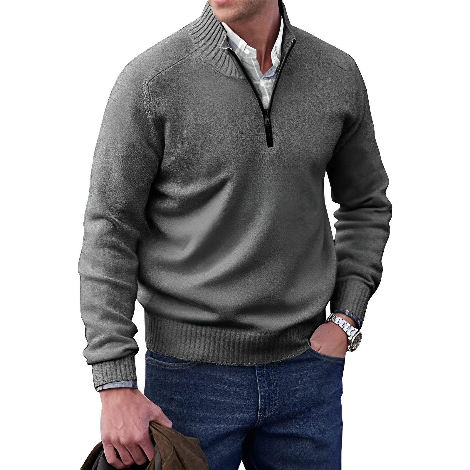 Martin – Męski Sweter z Zamkiem