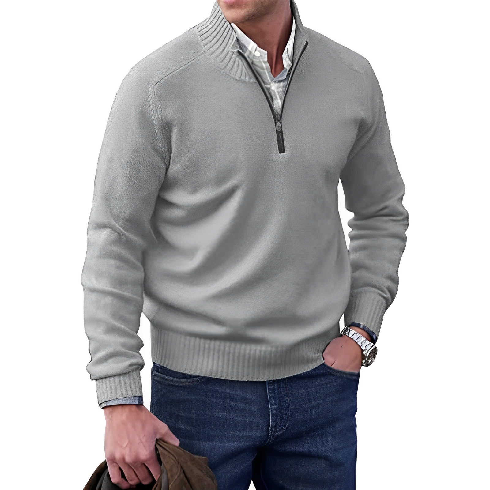 Martin – Męski Sweter z Zamkiem