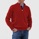 Tomáš – Męski Sweter z Polo Zippem