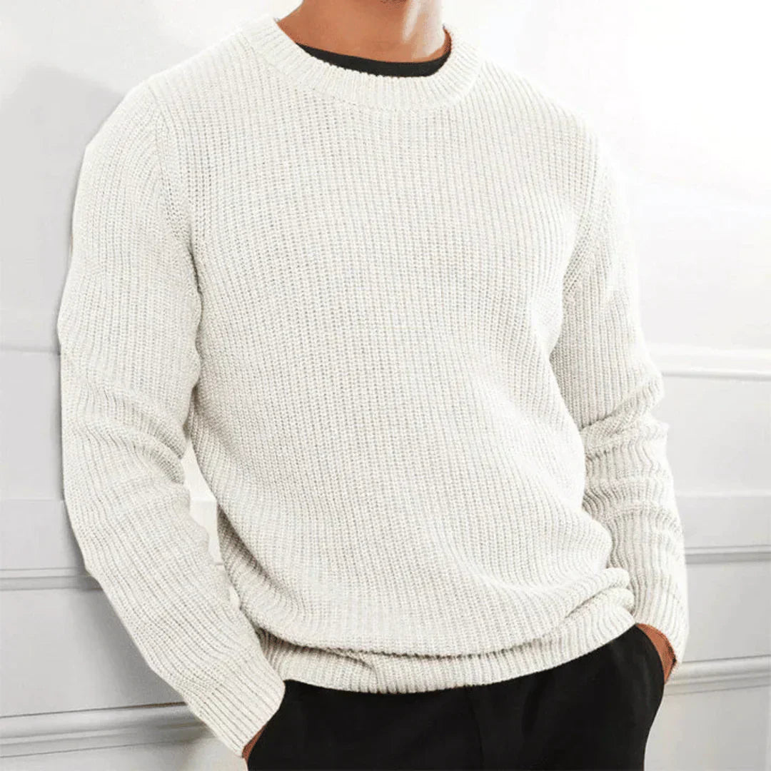Matěj – Stylowy Sweter z Okrągłym Dekoltem dla Mężczyzn