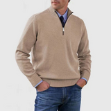 Tomáš – Męski Sweter z Polo Zippem