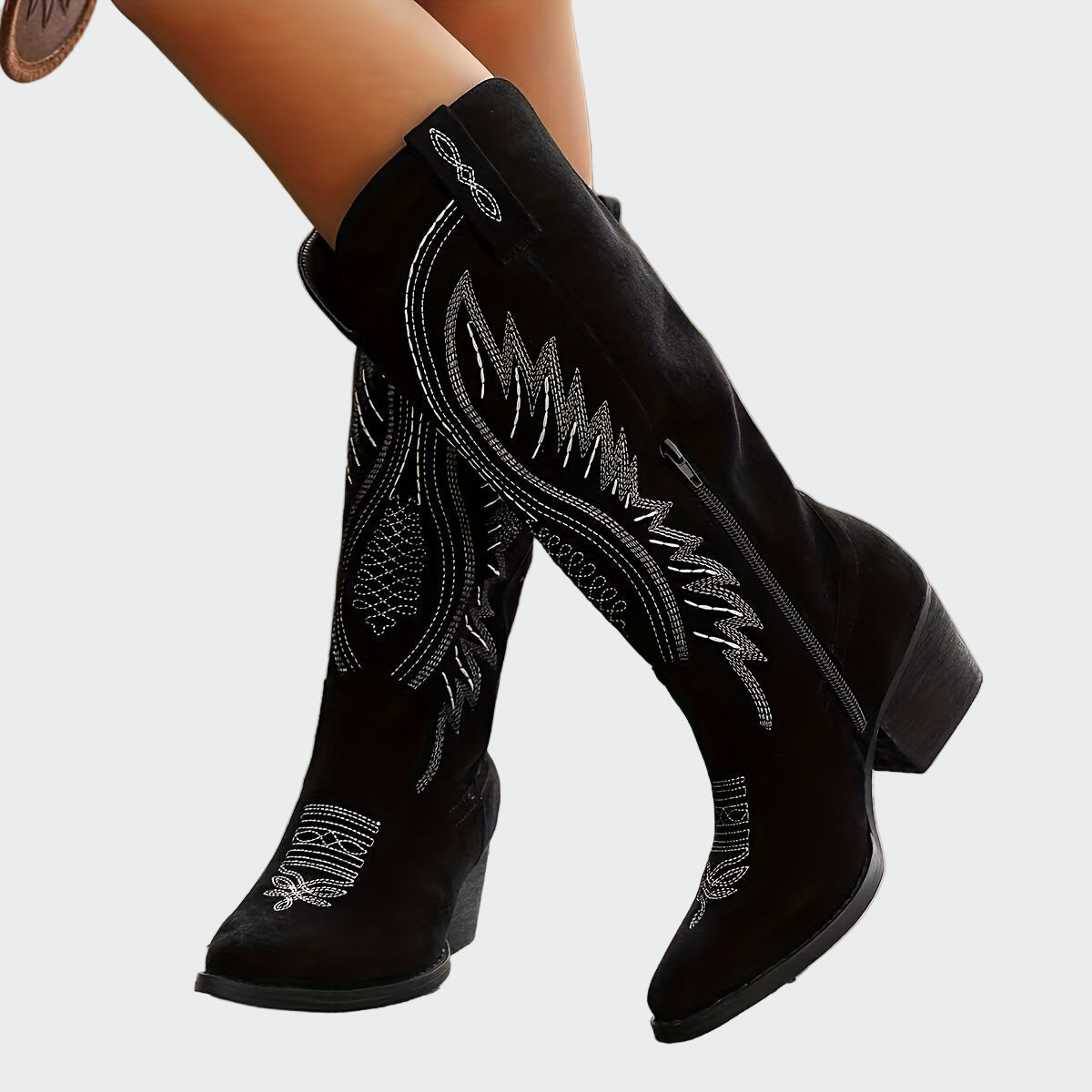 Stylowe haftowane buty westernowe