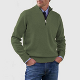 Tomáš – Męski Sweter z Polo Zippem