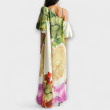 Melodie - Asymmetric floral maxi dress