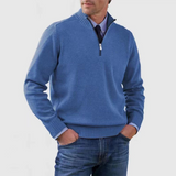 Tomáš – Męski Sweter z Polo Zippem
