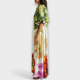 Melodie - Asymmetric floral maxi dress