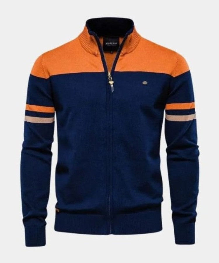 Miroslav | Sweter pleciony z zamkiem