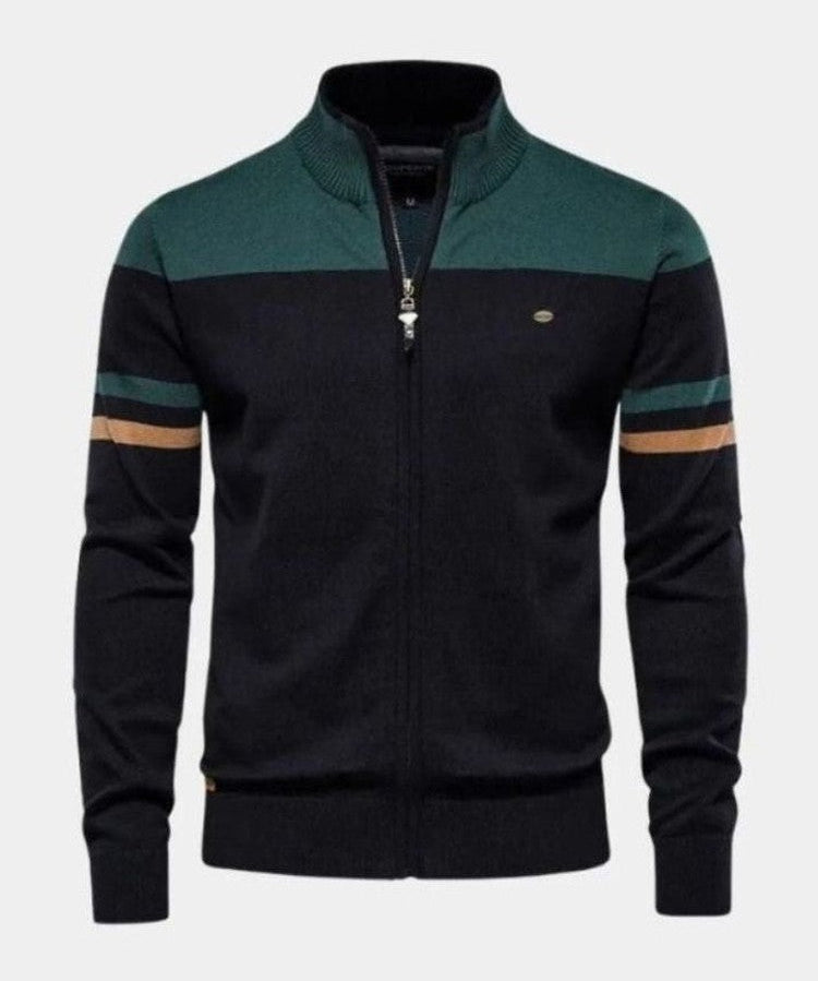 Miroslav | Sweter pleciony z zamkiem