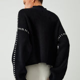 Alma | Oversize-Dolcevita sweter z detalami Piqué