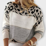 Cheyenne - Luźny sweter w leopardzim wzorze