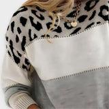 Cheyenne - Luźny sweter w leopardzim wzorze