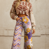 Karolína - Kwiatowe boho spodnie
