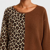 Marina - Luźny sweter w leoparda