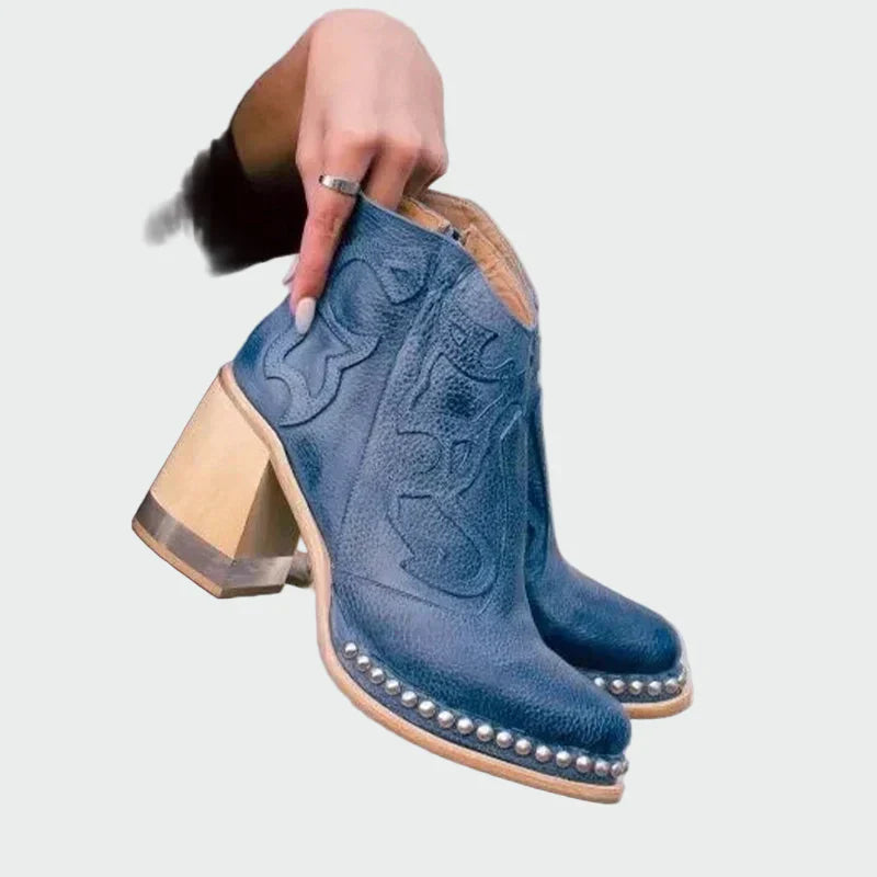 Adéla – Haftowane Skórzane Buty