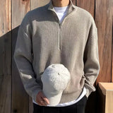 Lukáš – Sweter z Polo Zippem dla Mężczyzn