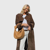 Veronika – Elegancki płaszcz zamszowy