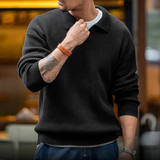 Tomáš – Sweter z dzianiny polo dla mężczyzn