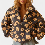 Daisy – Ciepła bluza z polaru z kwiatowym motywem