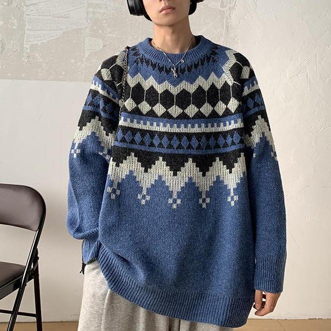Martin – Vintage Sweter Pleciony dla Mężczyzn