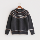 Tomáš – Vintage Okrągły Sweter dla Mężczyzn
