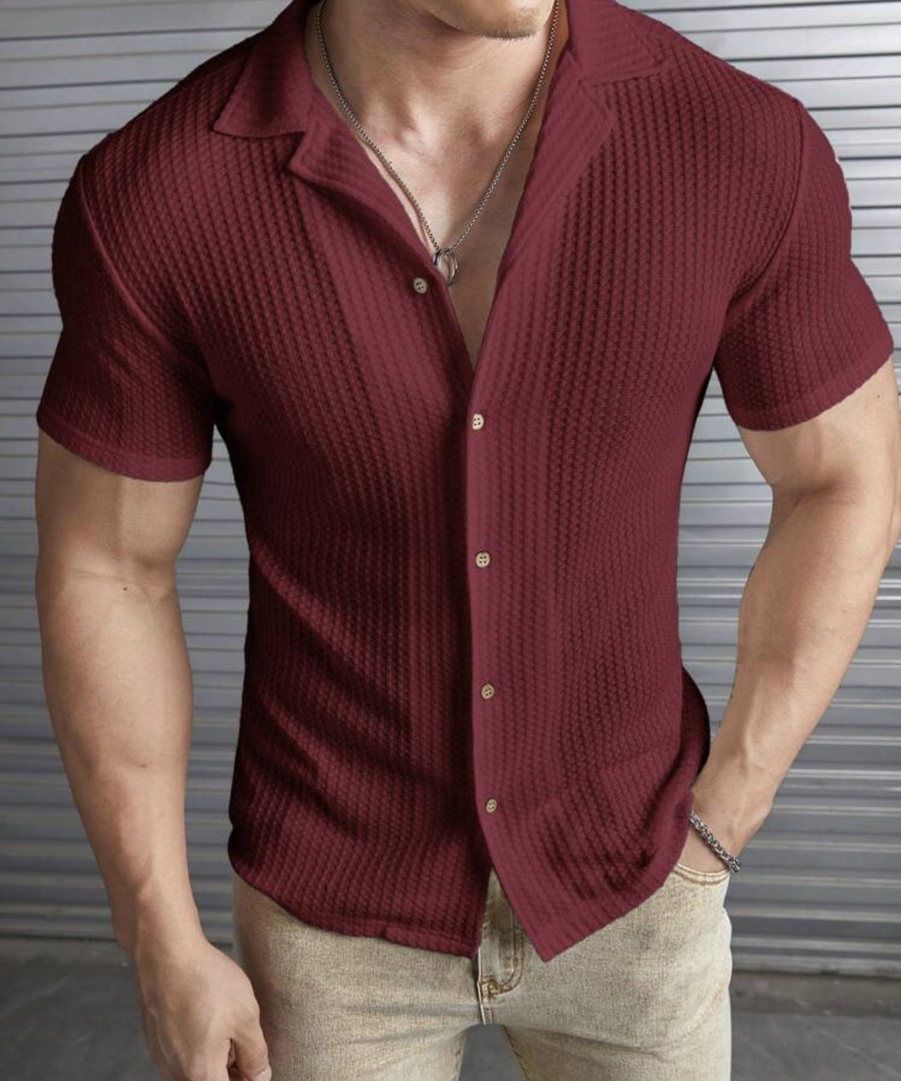 Tomáš – Męska Pleciona Koszula