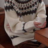 Tomáš – Vintage Okrągły Sweter dla Mężczyzn