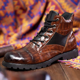 Adéla – Skórzane Buty Krokodylowe