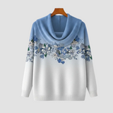 Aleksandra | Sweter w kwiaty z miękkim dekoltem